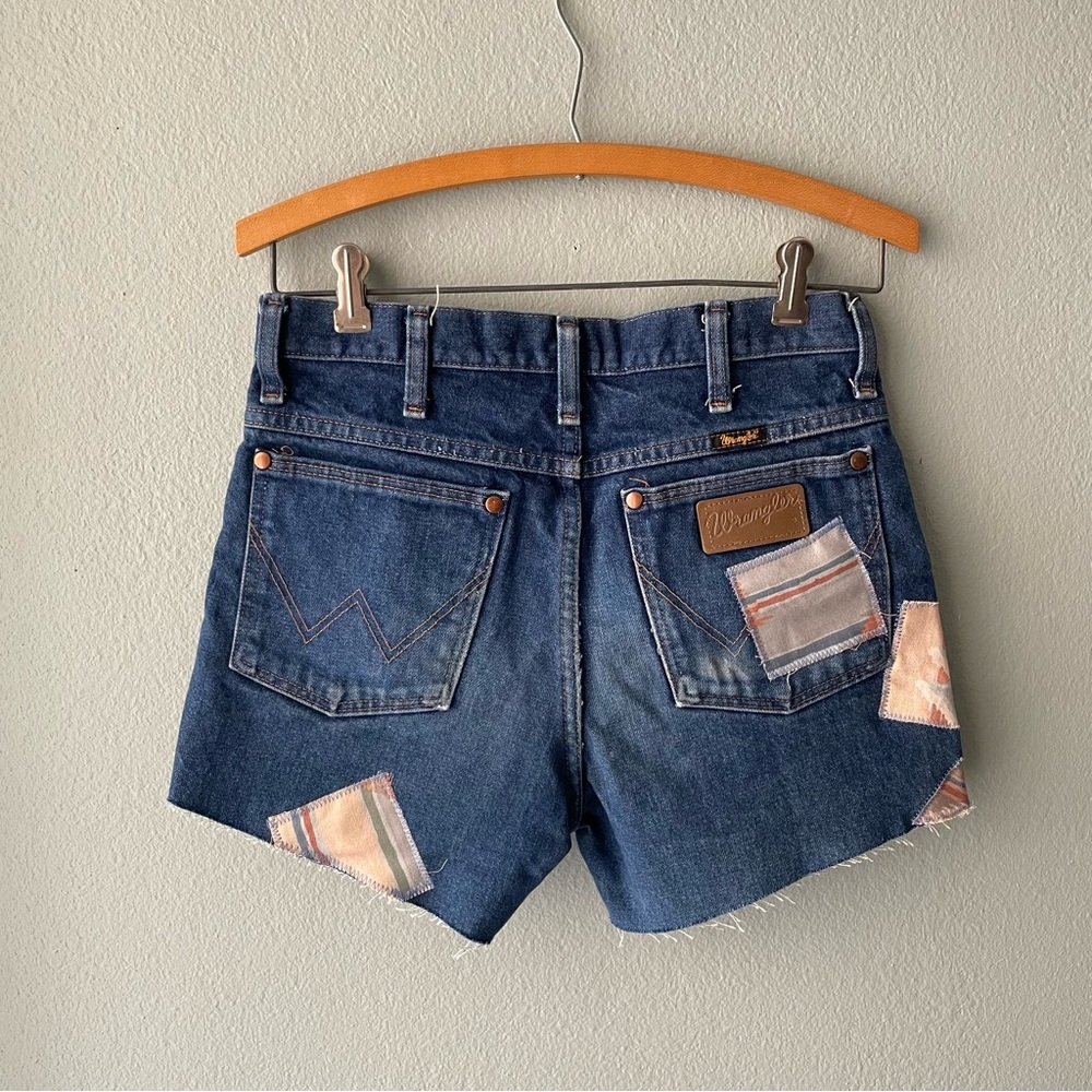 Wrangler | Upcycled Patchwork Distressed Denim Cu… - image 2